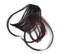 HONMEET 2piezas Pelucas Flequillo Falso Extensiones De Cabello Para Mujer Flequillo De Clip Postizo Para Niñas