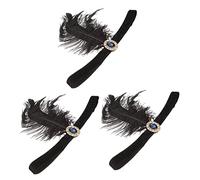 HONMEET 3 Piezas Diadema De Diadema Bandana Sombreros Para Mujeres Diademas De Maquillaje Diadema De Mascarada Decoración De Cabeza De Mujer Diademas Negras Para Mujer Black Estrás