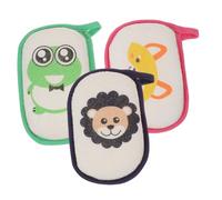 HONMEET 3 piezas Esponjas de Baño para Bebés Recién Nacido Unidades Esponja Suave y Delicada con Gancho para Colgar Lavador Corporal Compacto y Fácil de Agarrar para Mamás