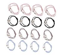 HONMEET 30piezas Coleteros Elásticos Para Cabello Con Perlas De Harajuku Accesorios Para Mujeres y Niñas Sujetadores De Coleta Perlas