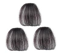 HONMEET 3piezas Flequillo De Pelo Falso Peluca Para Disfrazarse Flequillos Falsos Para Mujer Natural y Suave