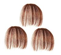 HONMEET 3piezas Flequillo De Peluca Postizo Flequillo Al Aire Peluca Falsa Para Disfrazarse Falso Para Mujer Para Cosplay y Eventos