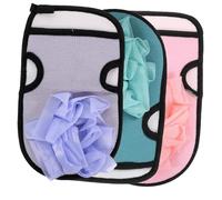 HONMEET 3piezas Guantes Exfoliantes Ducha Guantes Exfoliante Corporal De Espalda Generador De Burbujas Bola De Ducha Para Baño