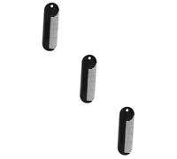 HONMEET 3piezas Peine De Aleación De Zinc Para Barba Peine Portátil Para Estilo De Cabello Accesorio Práctico Para Hombres Para Combing y Definir Contornos Negro