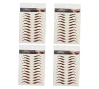 HONMEET 4 hojas Pegatinas Impermeables para Cejas Efecto Pelo Natural Tatuajes Falsos Maquillaje Reutilizables para Mujeres