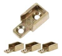 HONMEET 4 Piezas Placa de Cierre para Pestillo de Ventana Abatible, Accesorio de Aleación de Zinc Nº 7 Color Amarillo, Herrajes para Seguridad de Ventana, Retenedor Metálico para Hogar