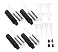 HONMEET 4 piezas Tubos Vacíos Delineador con Embudos y Pipetas para Maquillaje Mujer Niñas Recargables para Aceite Crecimiento Pestañas