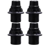 HONMEET 4 Portalámparas E14 de Baquelita Rosca Autosegura, Base para Lámparas de Interior, Soporte de Enchufe Resistente para Armarios y Sótanos (4 Piezas)