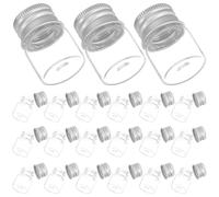 HONMEET 48 Frascos Pequeños de Vidrio de 5 Ml con Tapa de Aluminio, Herméticos y Multiusos para Muestras de Líquidos, Ideales para Manualidades y Almacenamiento Seguro