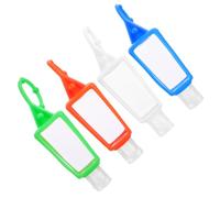 HONMEET 4piezas Botellas De Viaje Portátiles Para Líquido Con Gancho De Silicona Para Manos Contenedores Plásticos Resistentes Fugas Ligero Compacto Para Viajes y Uso Diario