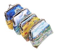 HONMEET 4piezas Cartera Monedero Mujer Estuche Lápices Minimonedero Billetera Cosméticos Bolso Papelería Exterior