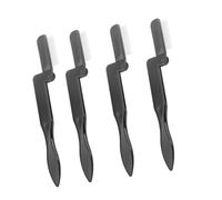 HONMEET 4piezas Cepillos De Cejas Plegables Mango De Plástico y Dientes De Acero Inoxidable Cepillo De Cejas Portátil y Fácil De Limpiar Herramienta De Belleza Para Separar