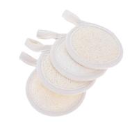HONMEET 4piezas de Baño de Lufa Natural Discos Limpiadores Faciales y Corporales para Ducha Cuidado Piel Viajes Esponjas Exfoliantes para Hombre y Mujer