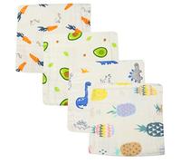 HONMEET 4piezas Toallas Infantiles De Algodón Para Lavarse La Cara Ligeras Lavables y Fáciles De Secar