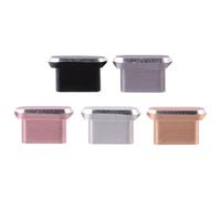 HONMEET 5 Piezas Protector Puerto Carga Tipo C Tapón Antipolvo Aleación Aluminio Compatible con Smartphones de Marca Reconocida Cubierta Protección contra Polvo y Líquidos