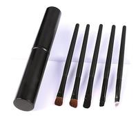 HONMEET 5piezas Kit De Pinceles Para Sombras De Ojos Con Estuche Compacto Formas Variadas Para Maquillaje Profesional Diario Ojos