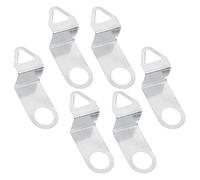 HONMEET 6 Ganchos de Repuesto para Reloj de Pared de Metal, Gancho Colgador para Movimiento de Reloj Alimentado por Batería, Color Plateado, Kit de Piezas para Reparación y Decoración