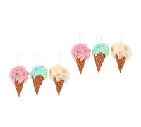 HONMEET 6 Piezas Bola de baño hielos puff de ducha baño de hielo esponja baño esponjas baño gel de ducha para juguete depurador de cuerpo bola de esponja de baño Educación física