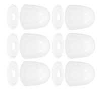 HONMEET 6 Tapas Decorativas para Tornillos de Inodoro de Plástico Blanco, Diseño Redondo, Fácil Instalación, Compatibles Mayoría de Marcas, Ideales para Baño y Bricolaje