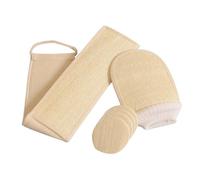 HONMEET 6piezas Esponjas De Luffa Natural Para Baño Exfoliantes y Suaves Incluye Guante Banda Para Espalda y Rodajas De Luffa Para Cuidado Piel y Spa