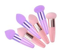 HONMEET 6piezas Lápices De Maquillaje Esponjas Forma De Hongo Para Difuminar Bases Accesorios De Belleza Portátiles Herramientas Cosméticas Para Maquillaje Húmedo y Seco