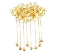 HONMEET Accesorio para El Cabello de Novia de Boda China Horquilla de Estilo Retro Borla Larga Tocado Exquisito