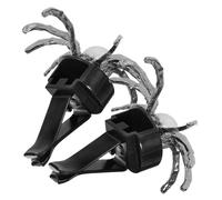 HONMEET Accesorios Góticos en Aleación de Zinc 2 Piezas Diseño de Araña Negra de Clips para Ventilación de Coche y Decoración Interior Coche