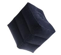 HONMEET Almohadilla Inflable para Pies con Reposapiés Ajustable Alturas Cojín Portátil para Viaje Avión o Tren Alivio de Fatiga y Mejora Circulación Color Azul Oscuro