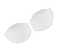 HONMEET Almohadillas de silicona para bikini, inserciones para sujetador de mujer, forma natural, transpirables, cómodas y reutilizables, 1 par, white, para sujetador y vestido de un