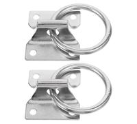 HONMEET Anillas metalicas para Caballos de establo, 2pcs, Hierro Plata, Gancho para Cubo de pienso, instalación fácil, Redes de heno y Suministros para Ganado