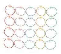 HONMEET Bandas Elásticas Para El Cabello Para Niñas 20 Unidades Lazos Para El Cabello Para Niñas Cuerdas Para El Cabello Con Dijes De Dibujos Animados Sin Daños Soportes Para De Caballo