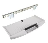 HONMEET Bandeja Deslizante para Teclado Soporte Extraíble Que Ahorra Espacio Debajo del Escritorio con Rieles Abs Juego de 1 Set para Oficina y Hogar