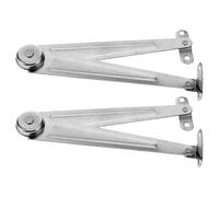 HONMEET Barras de Soporte Metálicas Dobles para Armarios Varillas de Tracción Plegables de 12 MM de Grosor Soporte Resistente para Puertas y Tapas de Muebles 2 Unidades Uso Práctico