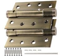 HONMEET Bisagras de Cierre Automático para Puertas 2 Piezas Aleación de Aluminio Acabado Bronce Verde Antiguo 4X3X3 CM Resortes para Puertas Residenciales Cierrapuertas Silencioso y