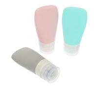 HONMEET Botellas de Viaje de Silicona Paquete de 4 Botellas Dispensadoras de Loción de 60 Ml para Jabón Líquido de Manos Champú Gel de Baño a Prueba de Fugas para Viajes por Todo El Mundo
