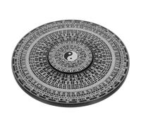 HONMEET Brújula Bagua Feng Shui de Aleación 80mm Negra, Brújula Giratoria Multifuncional para Decoración del Hogar y Oficina, Compacta y Portátil con Caja de Obsequio