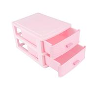 HONMEET Caja De Almacenamiento Para Maquillaje y Joyas 2 Capas Tamaño Mediano Organizador De Escritorio Para Estudiantes y Mujeres Color Rosa Incluye Cajón