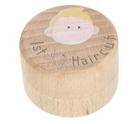 HONMEET Caja de Madera para Recuerdos de Niña Contenedor Duradero para Primer Mechón de Pelo Caja de Almacenamiento para Corte de Pelo Infantil Regalo Especial para Shower y