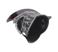 HONMEET Casco Medieval de Aleación Plateada 3D Portátil para Oficina y Exhibiciones, Adorno Vintage Coleccionable Atractivo Visual para Fans y Coleccionistas