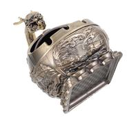 HONMEET Cenicero de Metal con Forma de dragón, portátil y Resistente al Viento, Estilo Retro artístico con Tapa, Ideal para Uso en Interiores y hogar, dirigido a Hombres