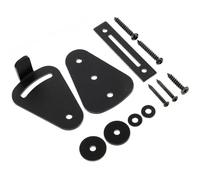 HONMEET Cerradura para Puerta Corrediza de Granero de Interior Pestillo de Puerta de Madera de Carbono Negro Cerradura de Privacidad Práctica Estilo Americano Suministros