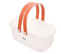 HONMEET Cesta de Aseo Portátil Grande de Asas Dobles de Silicona | PP y Pvc, Orificios de Ventilación y Drenaje, Ligera para Estudio, Rv, Pequeños Objetos y Cuidado