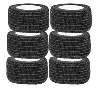 HONMEET Cinta Adhesiva para Patas de Muebles Negra, Protectores silenciosos y Resistentes para sillas y mesas, 6 Rollos para Uso en hogar, Oficina y Espacios Interiores