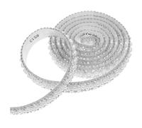HONMEET Cinta decorativa con perlas y diamantes de imitación autoadhesiva, 2 rollos de rhinestone plata, para accesorios de ropa y decoración de bolsos