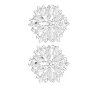 HONMEET Clip Elegante para Boda y Uso Diario Decoración Creativa 2 Piezas con Diseño Floral en Color Plata para Zapatos de Aleación