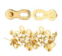 HONMEET Conectores Para Cadena De Bicicleta De 6/7/8 Velocidades, Hebillas De Cadena Profesionales De Acero Dorado, 24 Piezas, Unión Rápida Para Bicicletas De Montaña y Carretera