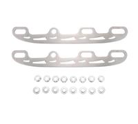 HONMEET Cuchillas para Zapatos de Patinaje sobre Hielo de Acero Inoxidable | Repuesto para Botas de Hockey y Figura, Aleación de Aluminio, Tapones Laterales, 290mm, Plata