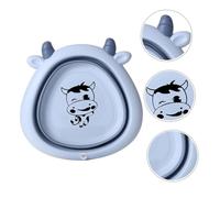 HONMEET Cuenca de Lavado para Niña Plegable y Portátil Diseño de Dibujos Animados Lavadero Ligero y Resistente para Uso Doméstico Color Azul