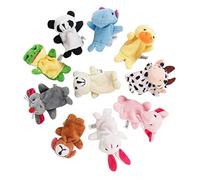 HONMEET de Dedo de Animales de Madera para Niños Pequeños Juguetes Educativos 10 Piezas Creativas y Divertidas para Historias para Maestros y