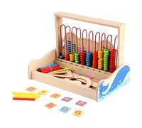 HONMEET de Madera Infantil Marco Educativo para Aprender Matemáticas Juguete Didáctico para Desarrollo de Habilidades Manuales y Cálculo Seguro y Pulido Regalo